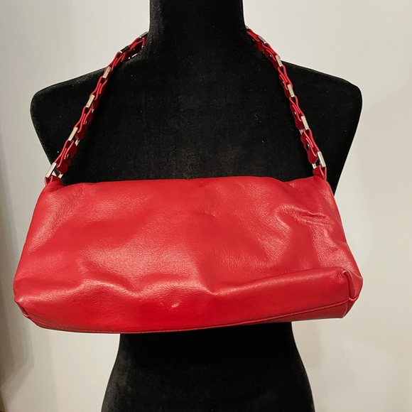 Maxima Red Foldover Clutch - Picture 2 of 9